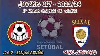 CCD Brejos Azeitão  2 vs 3  Seixal Clube 1925  1ª Div Dist Setúbal U17  040223  2324  G07 [upl. by Gold]