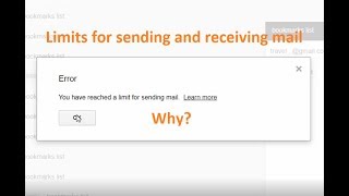 Gmail Error You have reached a limit for sending mail Why [upl. by Enimsay842]