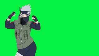 naruto shippuden green screen  Kakashi and Guy dance Janken Janken  anime dance green screen [upl. by Nosilla]