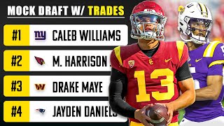 2024 NFL Mock Draft with Trades [upl. by Eanat]