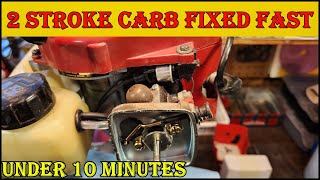 2 Stroke Carb  No Start  Fast Diagnosis  DIY Easy  Mantis Rototiller [upl. by Nylegna]