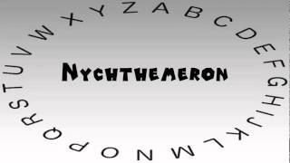 How to Say or Pronounce Nychthemeron [upl. by Arihk]