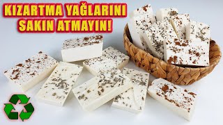 KIZARTMA YAĞLARININ SABUNA DÖNÜŞÜMÜ HARİKA Sabun Nasıl Yapılır How To Make Soap At Home  DIY [upl. by Namharludba]