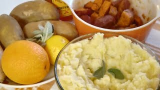 Ultimate Holiday Side Dishes Sage Brown Butter Mashed Potatoes amp Honey Orange Roasted Sweet Potato [upl. by Nnaarat]