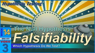 FALSIFIABILITY  Which Hypothesis Do We Test 143 [upl. by Eedissac657]