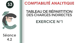 Tableau de répartition des charges indirectes  Exercice corrigé N°1 LaComptabilitéanalytique [upl. by Gallager]