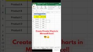 Excel Charts How to Create Circular Charts with Data Labels in Excel 🟠🔵 excel exceltutorial [upl. by Okomot]