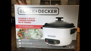 Black and Decker 16 Cup Rice Cooker Oatmeal Review [upl. by Watkin]