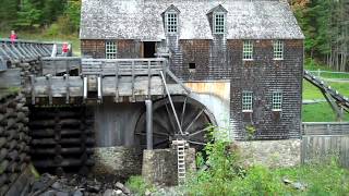 Water Powered Sawmill With Wooden Gears Technical Details [upl. by Lessig]