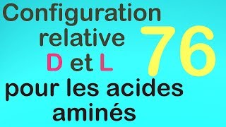 76Configuration relative D et L pour les acides aminés [upl. by Ydnarb711]