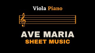 BachGounod  Ave Maria  Viola and Piano Sheet MusicFull Score [upl. by Dickman915]