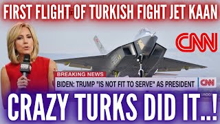 Turkeys 5 generation fighter jet KAAN made its first flight  CRAZY TURKS DID IT [upl. by Zinah]