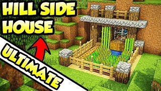 Minecraft ULTIMATE Hillside House Tutorial Survival How to Build [upl. by Acirtap]