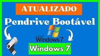 TUTORIAL  COMO FAZER UM PENDRIVE BOOTÁVEL COM WINDOWS 7 ATUALIZADO 2024 [upl. by Lledner]