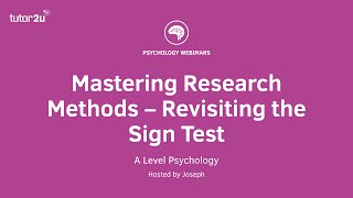 CPD Webinar Mastering Research Methods The Sign Test [upl. by Einnaf980]