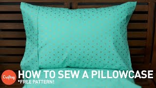 How to sew a pillowcase  Sewing Tutorial with Angela Wolf [upl. by Koah]