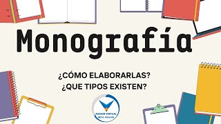 MONOGRAFIA Paso a paso ✅ Tipos de monografías ❗️ ¿Cuál elegir para tu proyecto ❓ [upl. by Zaria]