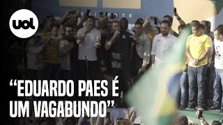 Bolsonaro diz que Eduardo Paes é ‘vagabundo mentiroso’ em comício [upl. by Alvera]