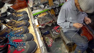 Process of Making Handmade Hiking Boots Koreas Best Shoe Master [upl. by Wershba5]