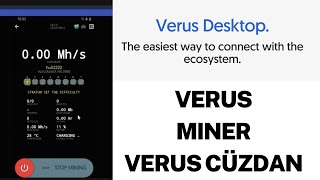 Akıllı Telefon  Verus Miner Çalıştırmak  Verus Cüzdan Oluşturmak [upl. by Appledorf224]