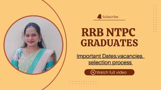 RRB NTPC Graduate 2024 NotificationEligibility Exam Dates amp Complete Details rrbntpc rrbntpc2024 [upl. by Armin]