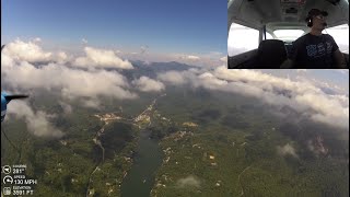 Rutherford CountyMarchman Field Airport to Asheville Regional Airport Full Flight with ATC [upl. by Claman]