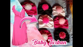 como hacer Turbante bebe 0 a 3 meses  how to make a headband [upl. by Ennazus]