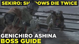 How to beat Genichiro Ashina  Sekiro Shadows Die Twice boss gameplay guide [upl. by Ainafetse]