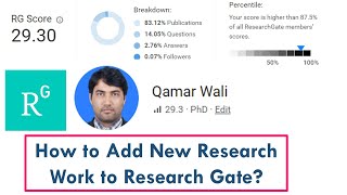 Research Gate How to Add Articles To Research Gate An Important Research Tool for Research [upl. by Nahum128]