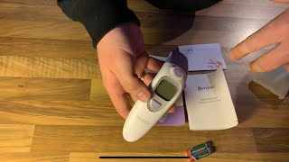 HYLOGY Thermometer Fever Digital Medical Forehead and Ear Thermometer unboxing and instructions [upl. by Nivlam863]