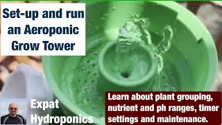 Aeroponic Vertical Grow Tower Setup and Run [upl. by Hendrickson]