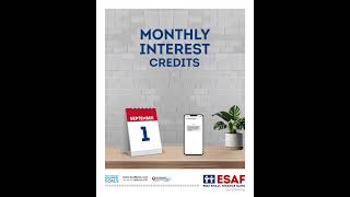 Enjoy monthly interest credits on your ESAF Small Finance Bank Savings Account [upl. by Thoma491]