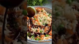 HONEY GARLIC CHICKEN FRIED RICE viralvideo shortvideofood [upl. by Attelliw789]