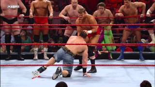 John Cena amp Randy Orton face the entire Raw roster Raw March 17 2008 [upl. by Eniloj975]