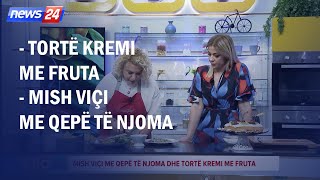 Tortë kremi me fruta  Mish viçi me qepë të njoma Receta nga Ida [upl. by Darbie]