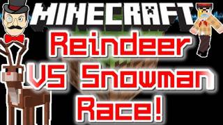 Minecraft CHRISTMAS REINDEER vs SNOWMAN Race  Animal Bikes Mod amp SMP [upl. by Idnam]