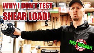 Shear Loads vs Axial Loads and recalibrating my test rig  Test Tuesday [upl. by Buatti]