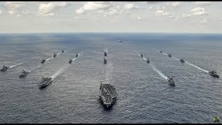 Japanese Destroyers Join US Armada Headed Toward North Korea [upl. by Laroc]