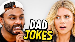 Dad Jokes  Dont laugh Challenge  Sath vs Peyton  Raise Your Spirits [upl. by Severin847]