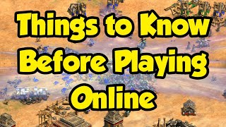 Things to know before playing OnlineMultiplayer AoE2 [upl. by Boucher]