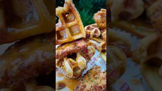 VLOGTOBER Chicken and waffle cupcakes Brunch anyone foryou fyp shorts vlogtober [upl. by Merc]