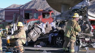 Horrific Fatal MCI Freeway Crash  Riverside [upl. by Ingvar]