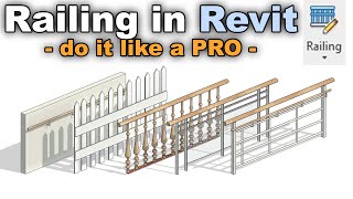 Revit Railing  Beginner to PRO Tutorial [upl. by Emee]