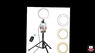 How to assemble install ring light on tripod stand with phone clip or holder [upl. by Tirma946]