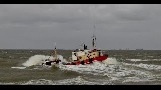 maartje port tender terug en weer naar zee met briesje 1842014 [upl. by Ecraep598]