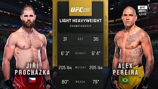 🔴 UFC 295 Jiří Procházka vs Alex Pereira  Full Fight amp Highlights  Light Heavyweight Title [upl. by Wolsky]