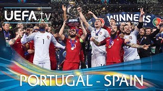 Futsal EURO 2018 final highlights Portugal v Spain [upl. by Hsiri]