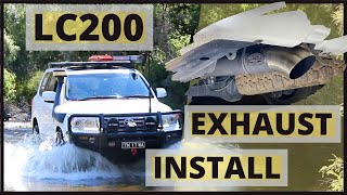 EXHAUST INSTALL  Landcruiser 200 series  Performance V8 exhaust  MANTA Twin 3” amp 4” system LC200 [upl. by Brittan]