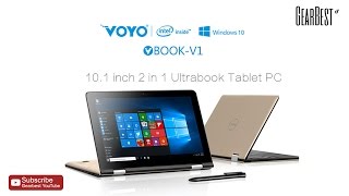 VOYO VBook V1 WiFi Ultrabook Tablet PC  Gearbestcom [upl. by Yalonda911]