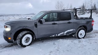 Ford Maverick on Snow Covered Streets Part 1 [upl. by Sgninnej]